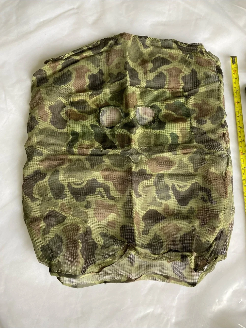 Lot of 4 - camo headnets w eyeholes & gloves